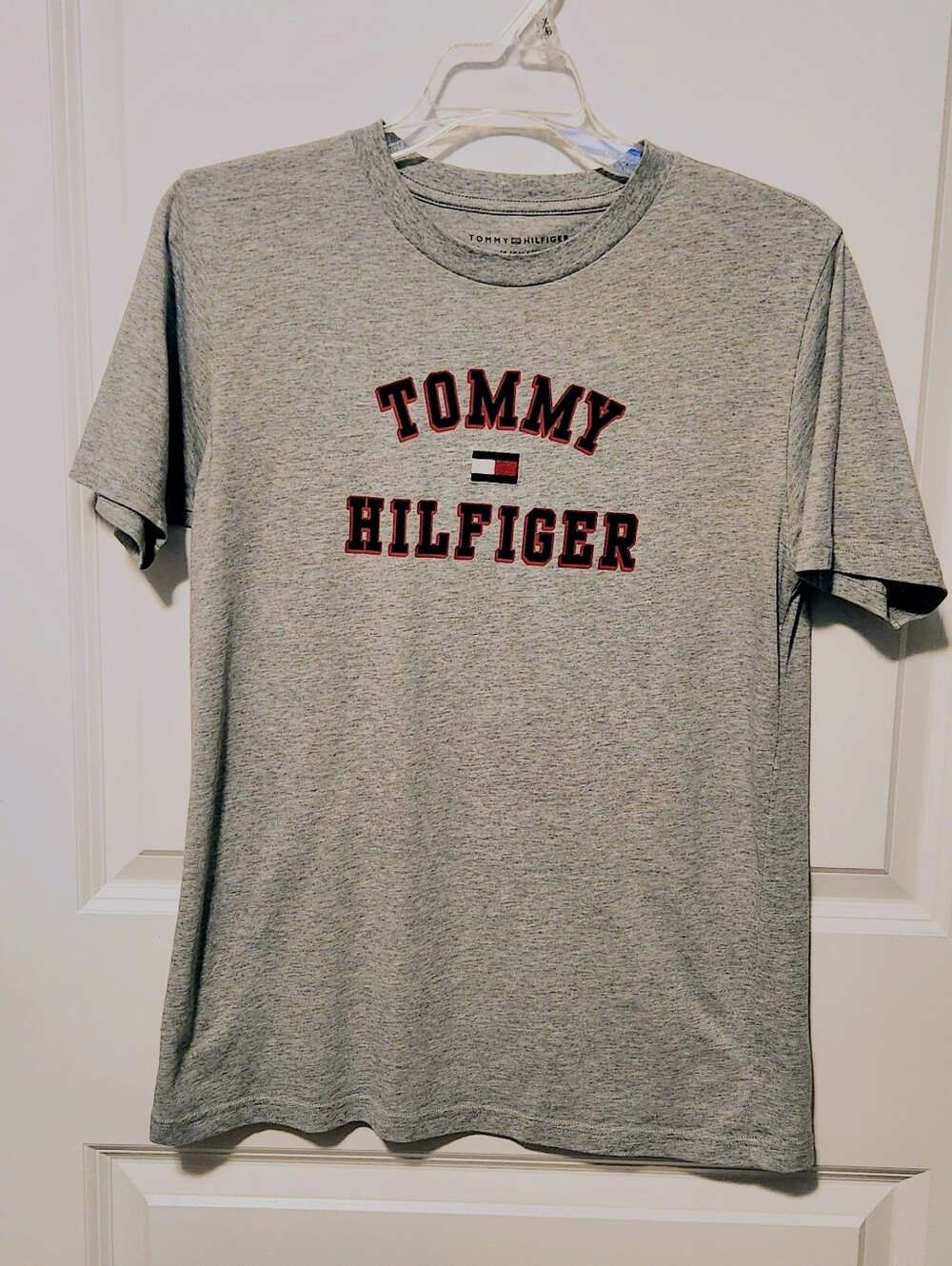 Tommy Hilfiger Youth Boys Graphic T-Shirt - Heather Gray, Size L (14/16)